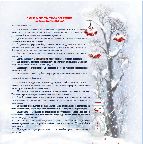 Безопасность Во Время Нового Года
